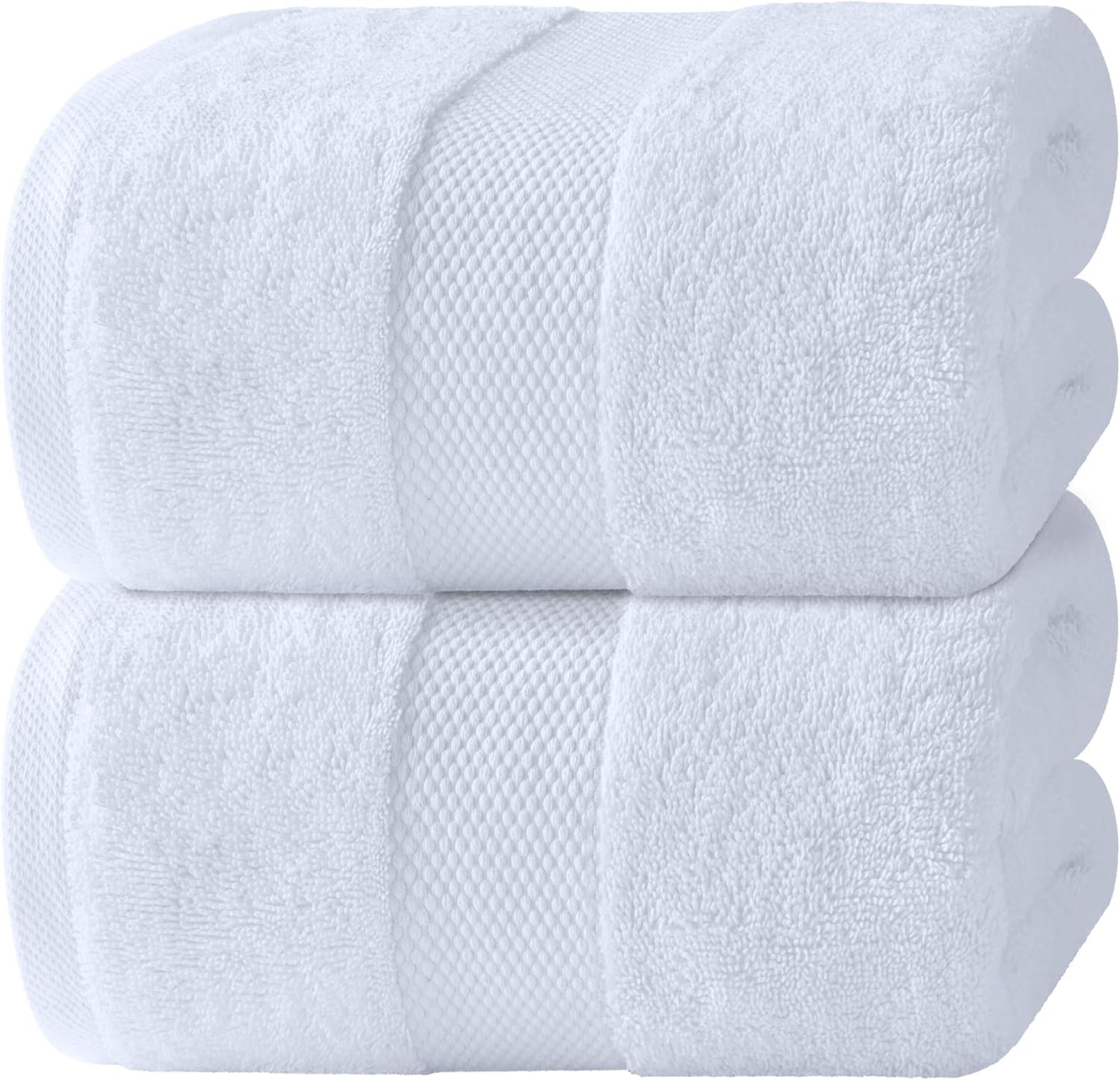100% Cotton White Bath Towel Set of 8 Pieces Highly Absorbent Towels for Bathroom