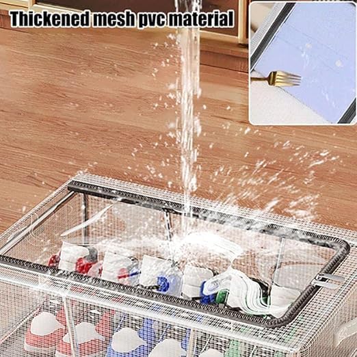 PVC Foldable Transparent Storage Box for Shoes, Toys, Clothes, Books etc.