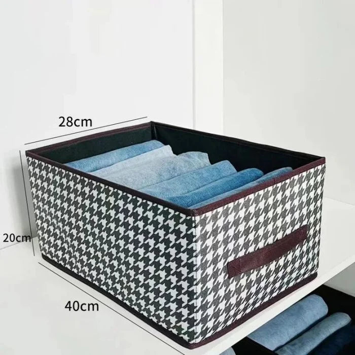 Pack of 6 Jean Organizer, Jeans Organizer for Closet Waterproof Fabric Large Capacity Collapsible Clothes with Handle for Home, Jeans for Closet