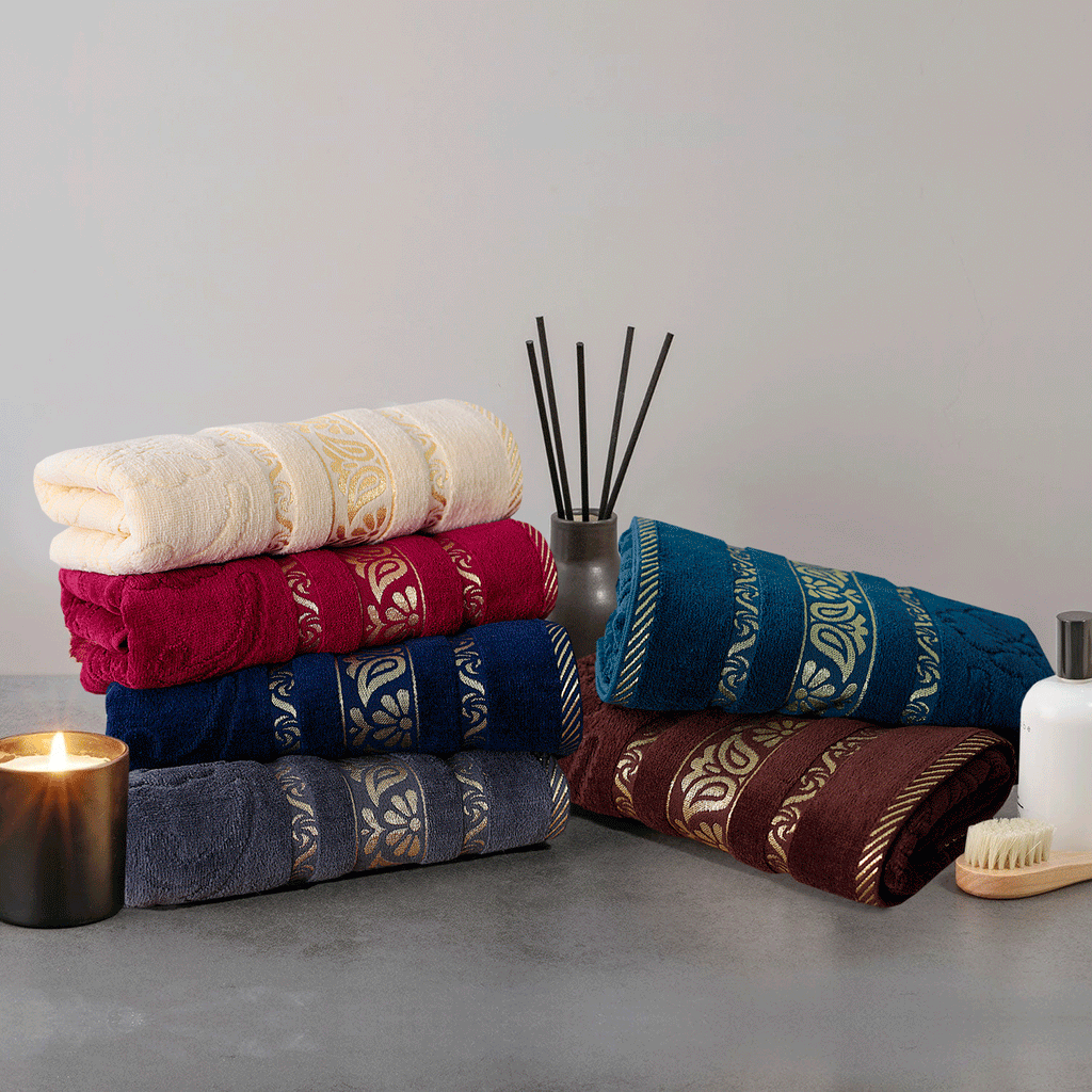 100% Cotton White Bath Towel Set of 8 Pieces Highly Absorbent Towels for Bathroom
