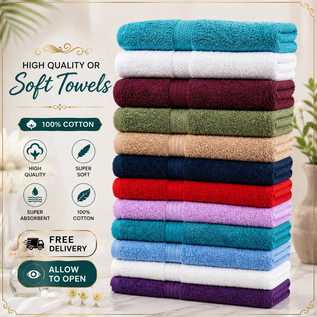 Mega Bundle Bath Towels β Soft, Durable & Value Deals