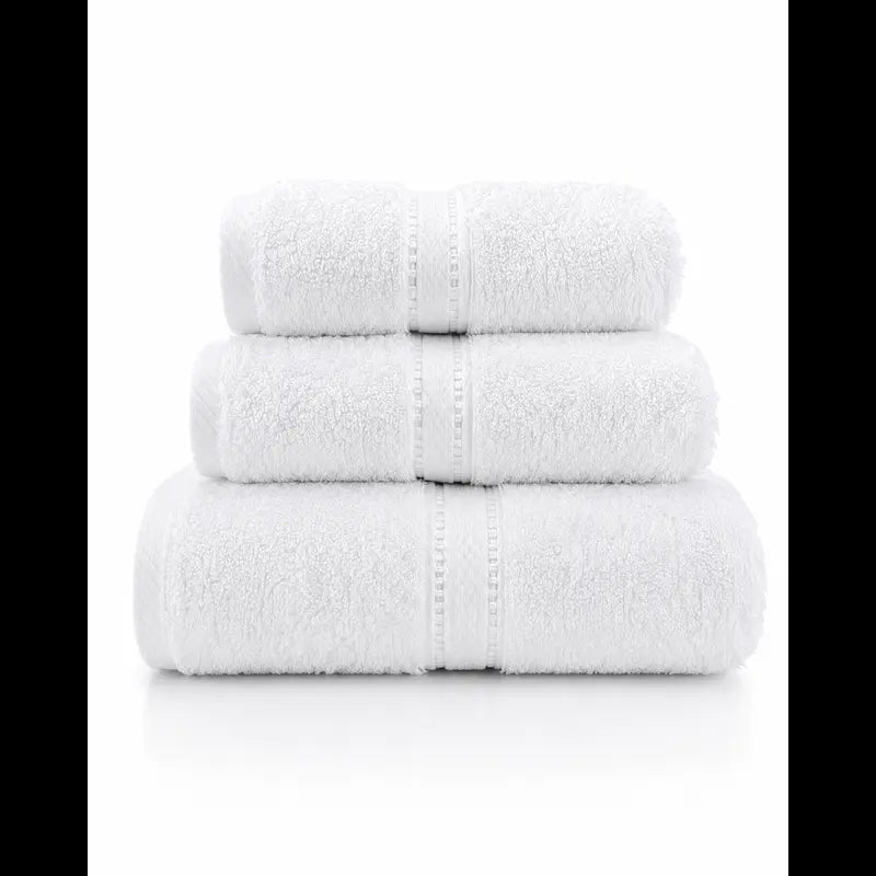 2-Piece Set Premium White Towel Set! Super Soft, Highly Absorbent