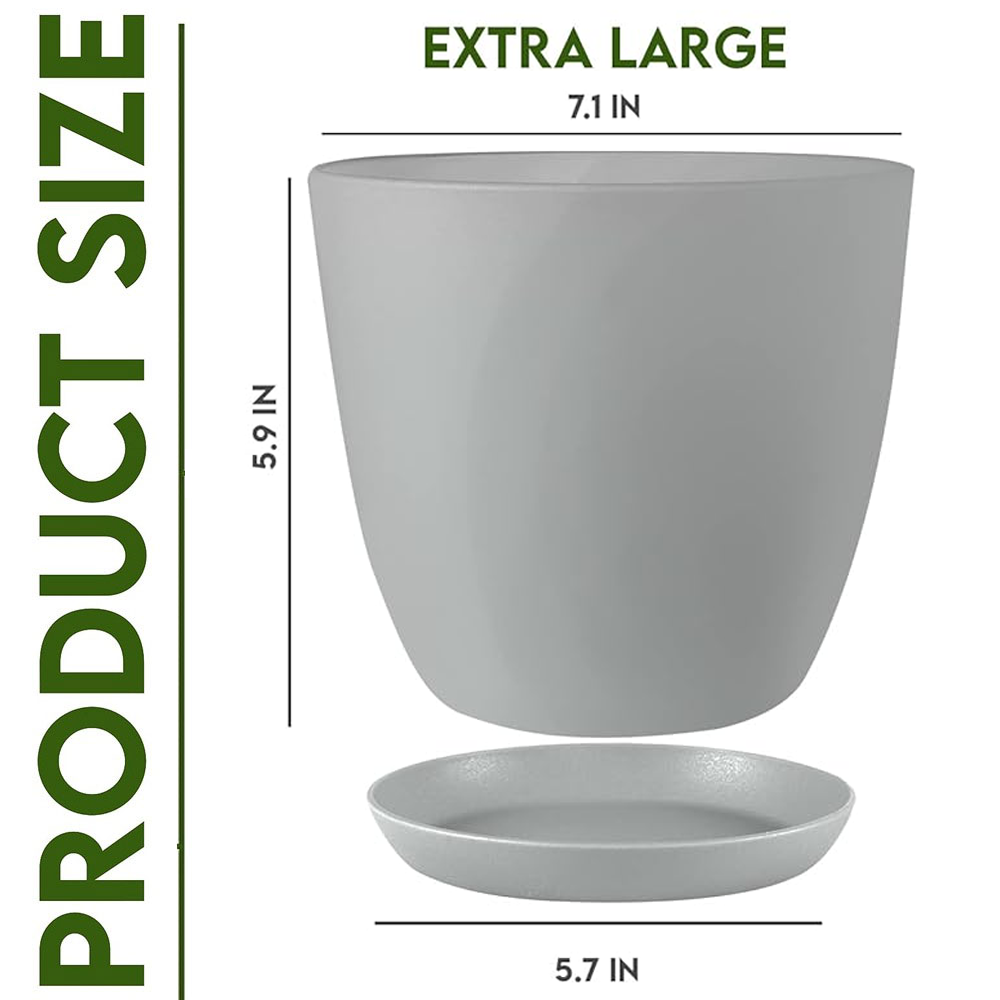 Araaishhome Extra Large Plant Pots Multi Colors with Drainage, Perfect for Indoor Planters