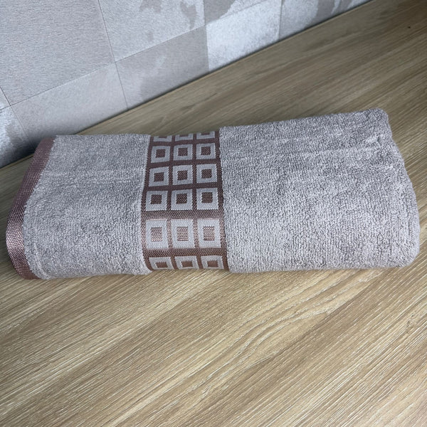 Square Fancy Border Bath Towels 27 x 54 Inches