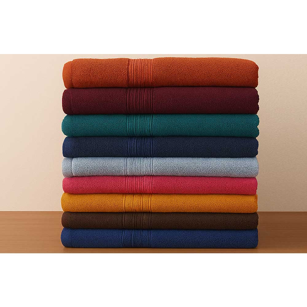 100% Cotton Multi Colours & White Colours Bath Towel Highly Absorbent Towels for Bathroom