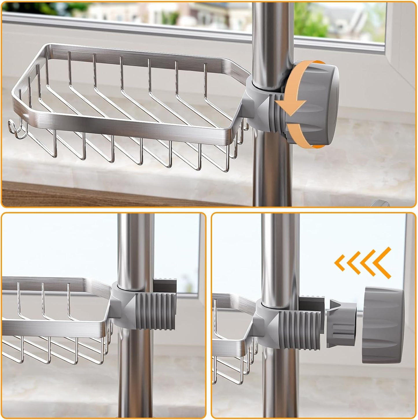 Sink Caddy Organizer Stainless Steel