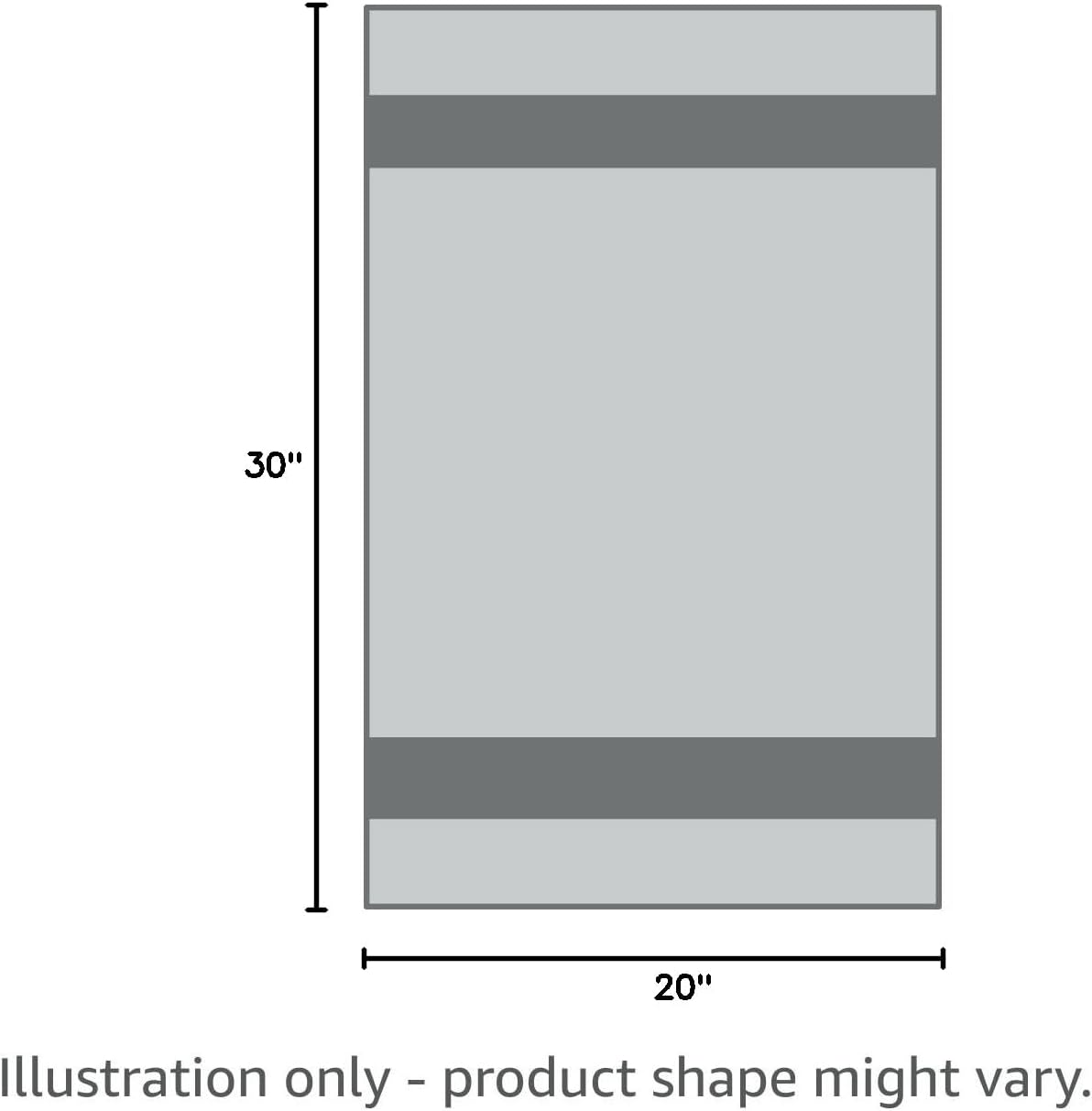 Amazon Basics Premium 100% Cotton, Absorbent Soft Bath Mat, Machine Washable, 684 GSM, White, 30" x 20" Hotel Spa Shower/Bathtub Mats, Pack of 6