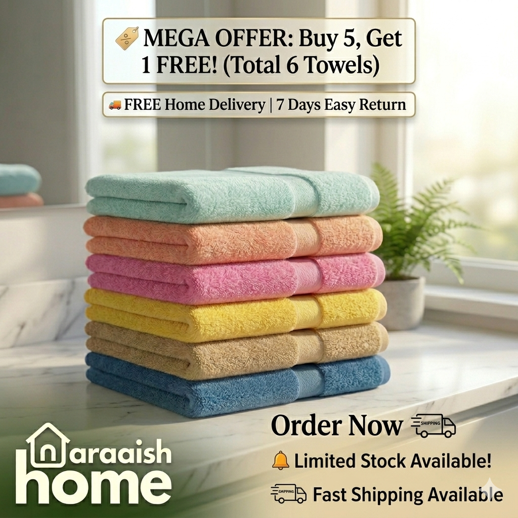 100% Cotton Bath Towels Quick Dry Super Absorbent Light Weight Soft Bath Towel
