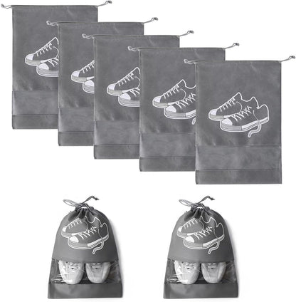 “Different Pack Grey Shoe Bags for Travel – Thickened and Dustproof”