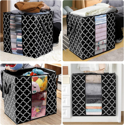 Printed Fabric Storage Bags (With Daisy Pattern)