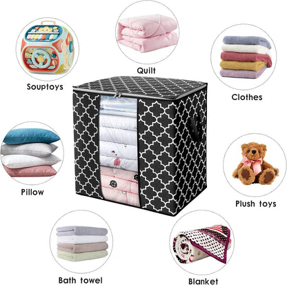 Printed Fabric Storage Bags (With Daisy Pattern)