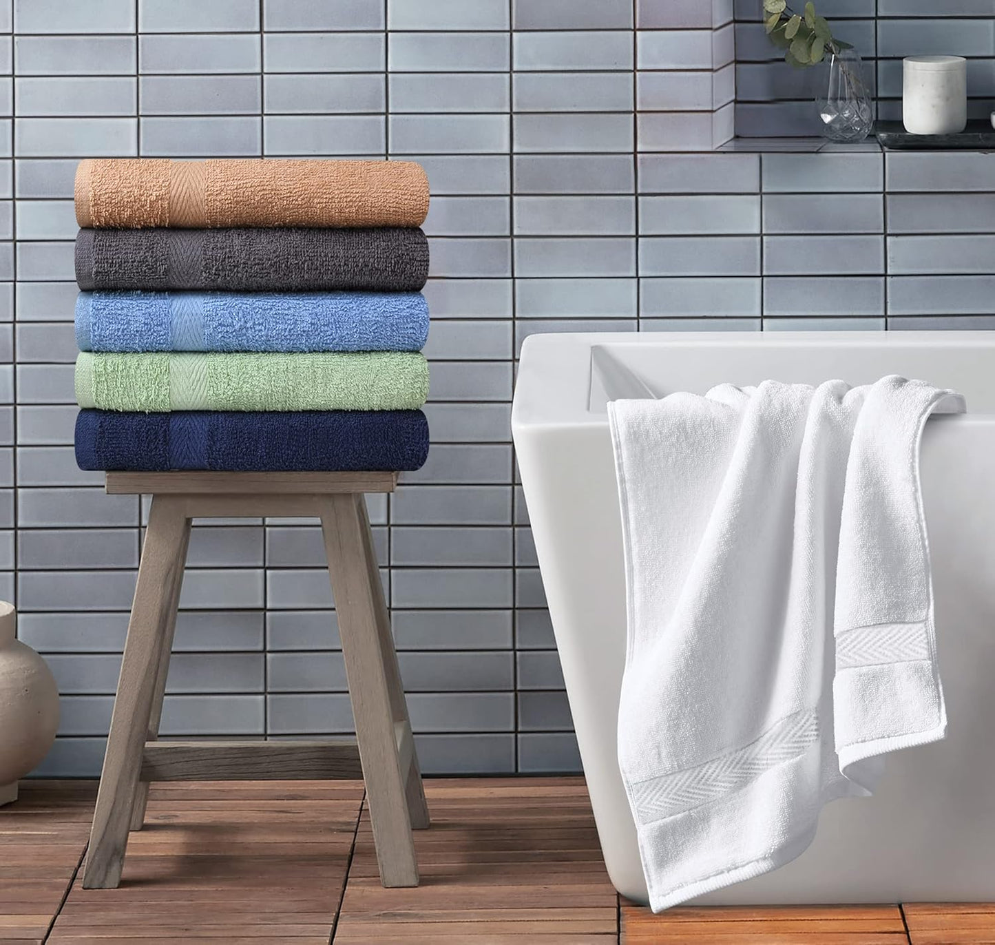 Soft Hand Towels 16x27 Inches  100% Cotton Material Towels for Bathroom