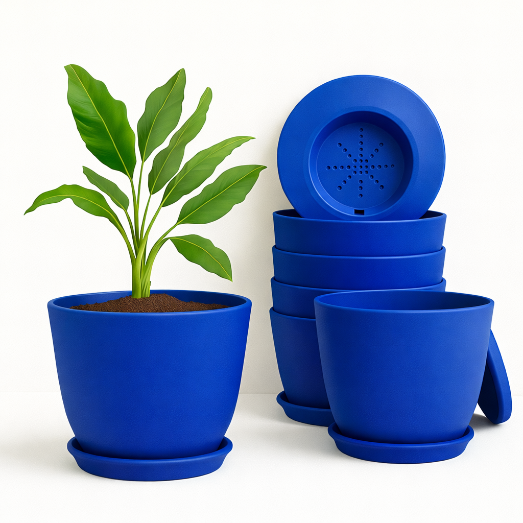 Extra Large Plant Pots for Indoor/Outdoor Use with Drainage. Available in Multi-Packs and Seven Vibrant Colors