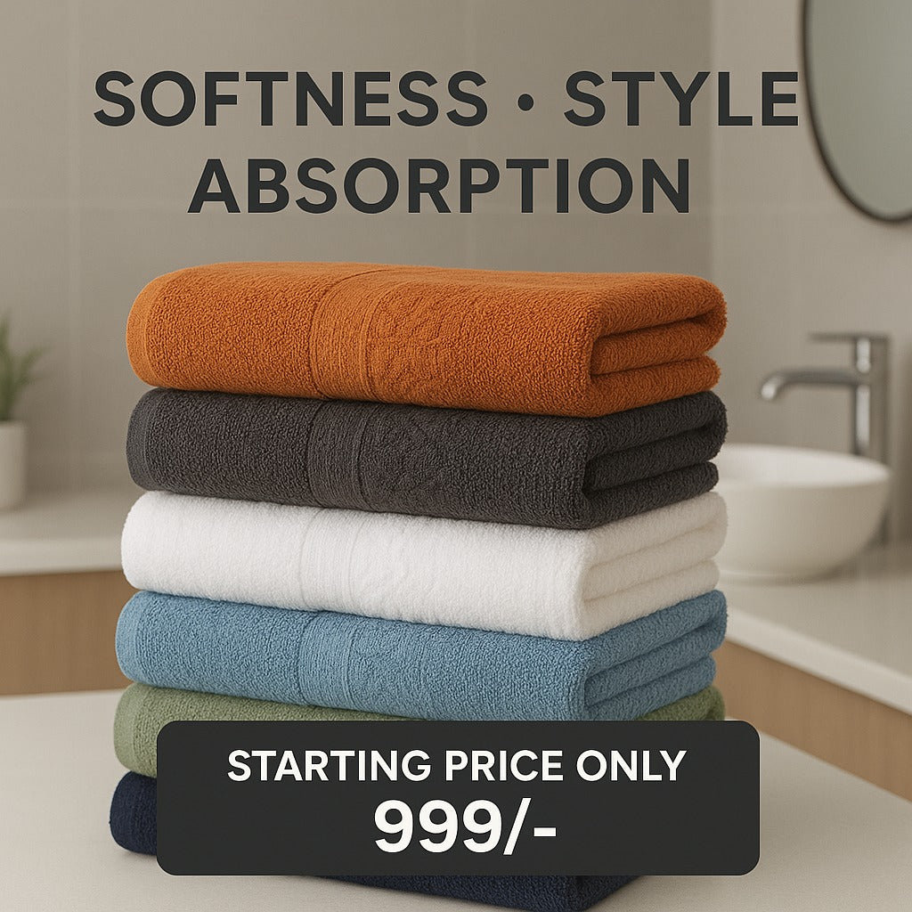 Soft Bath Towels Size 27x54 | 100% Cotton Material Towels for Bathroom