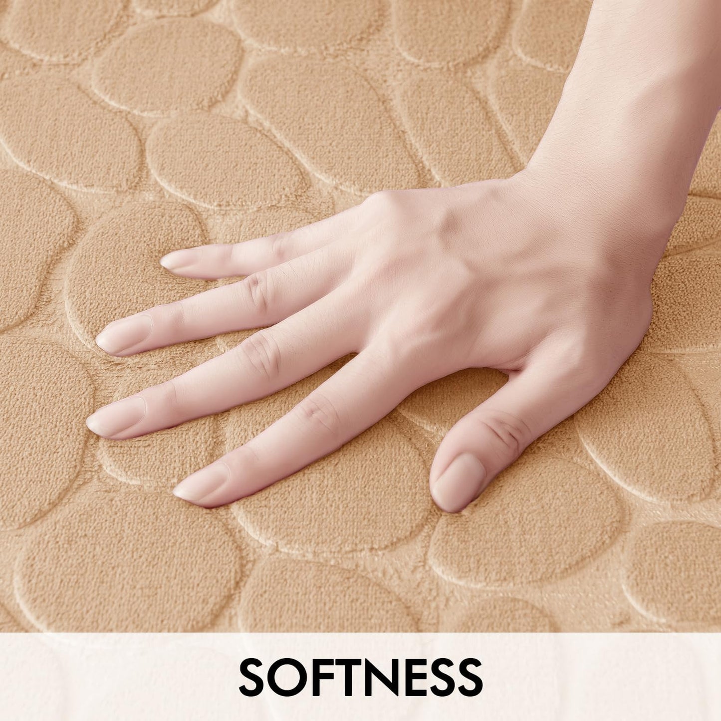 Pack of 2 Bathroom Rugs, Flannel Comfortable Non-slip Bath Mat Bathroom Carpet Super Absorbent Soft Shower Rug (40 * 60 cm)