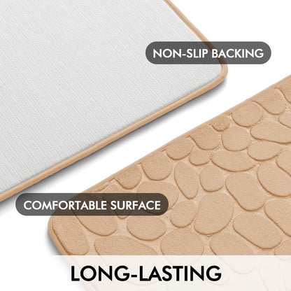 Pack of 2 Bathroom Rugs, Flannel Comfortable Non-slip Bath Mat Bathroom Carpet Super Absorbent Soft Shower Rug (40 * 60 cm)