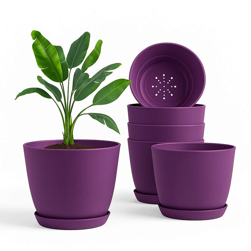 Extra Large Plant Pots, Drainage, Perfect for Indoor Planters - 12 Colours Available