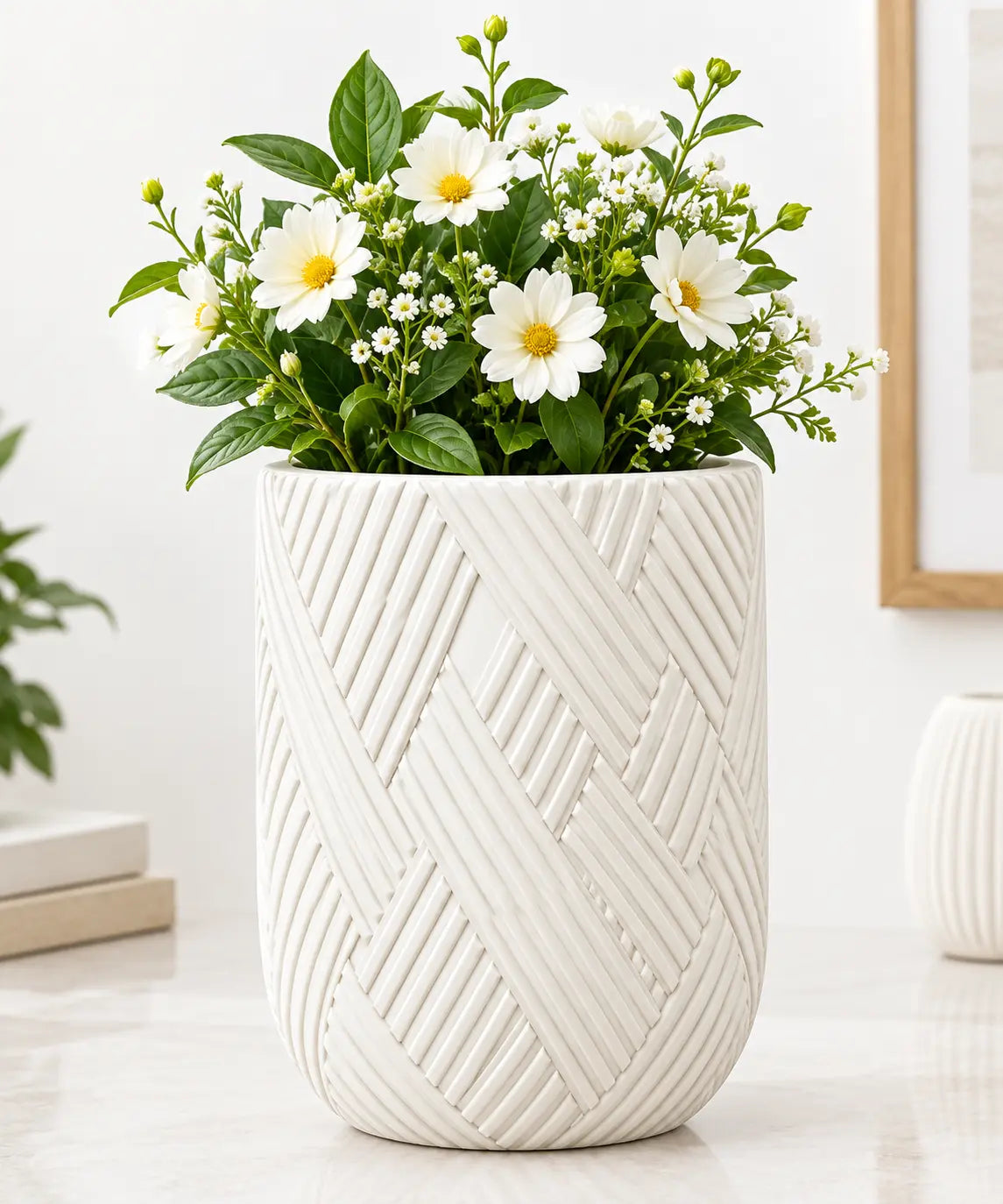 Extra Large Strong Fiber Decorative Pot