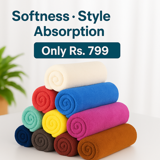 Bath Towels Softness & Absorption 100% Cotton Material Towels 24x48 | 20x40 inhces