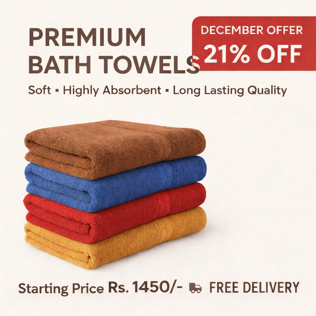 Premium Bath Cotton Towel – 600 GSM Pure Cotton