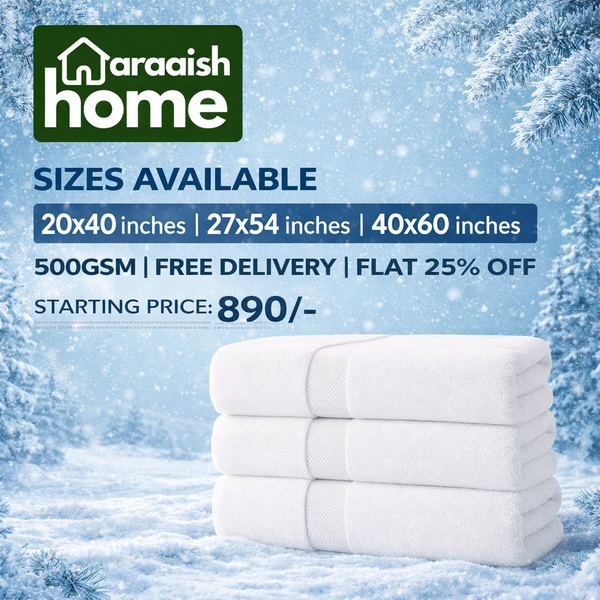 White Bath Towel, Hand Towel Sizes 20x40 | 27x54 | 40x60 inches – 500 GSM Cotton White Towel