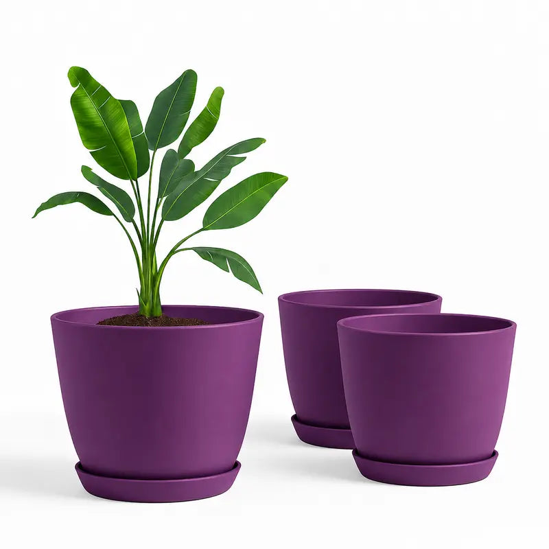 Extra Large Plant Pots for Indoor/Outdoor Use with Drainage. Available in Multi-Packs and Seven Vibrant Colors