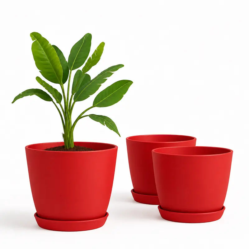 Extra Large Plant Pots for Indoor/Outdoor Use with Drainage. Available in Multi-Packs and Seven Vibrant Colors