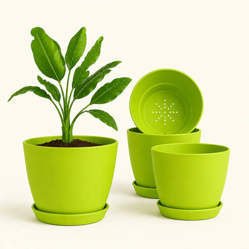 Extra Large Plant Pots for Indoor/Outdoor Use with Drainage. Available in Multi-Packs and Seven Vibrant Colors