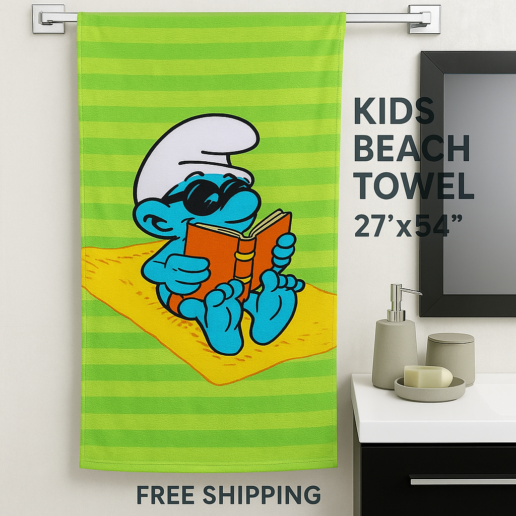 Printed Bath & Beach Towel - Bath Towel - Lilo and Stitch - Child - 70 x 140 cm - 100% Cotton