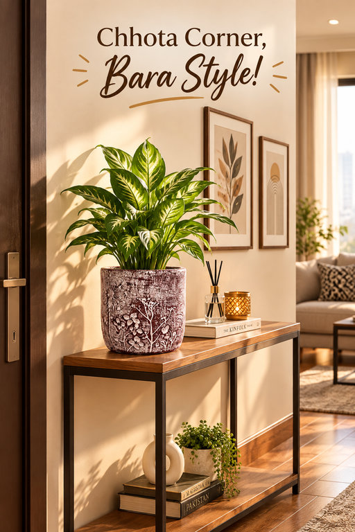 Botanical Texture Premium Fiber Planter (Unbreakable & Light Weight)