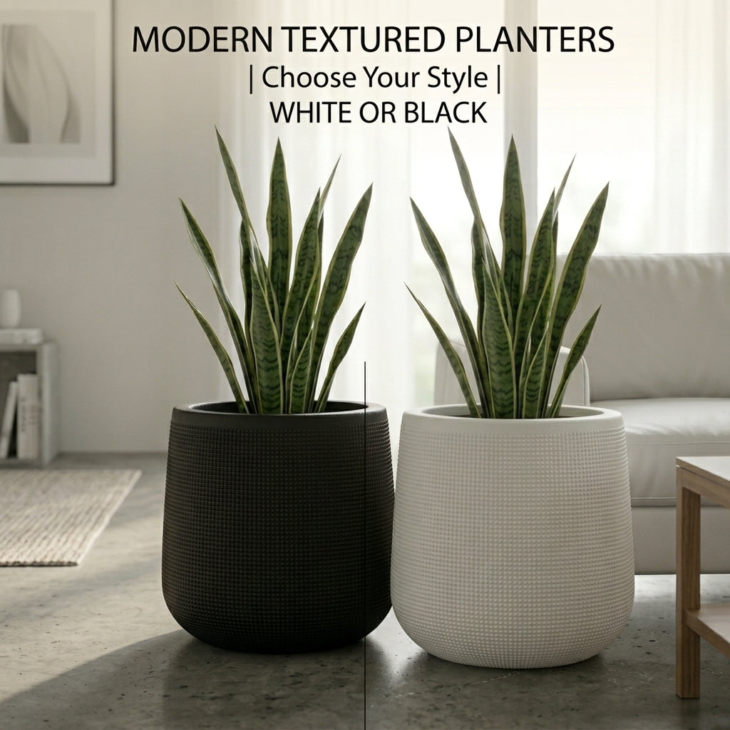 Jumbo Extra Large Fiber Geometric Planter