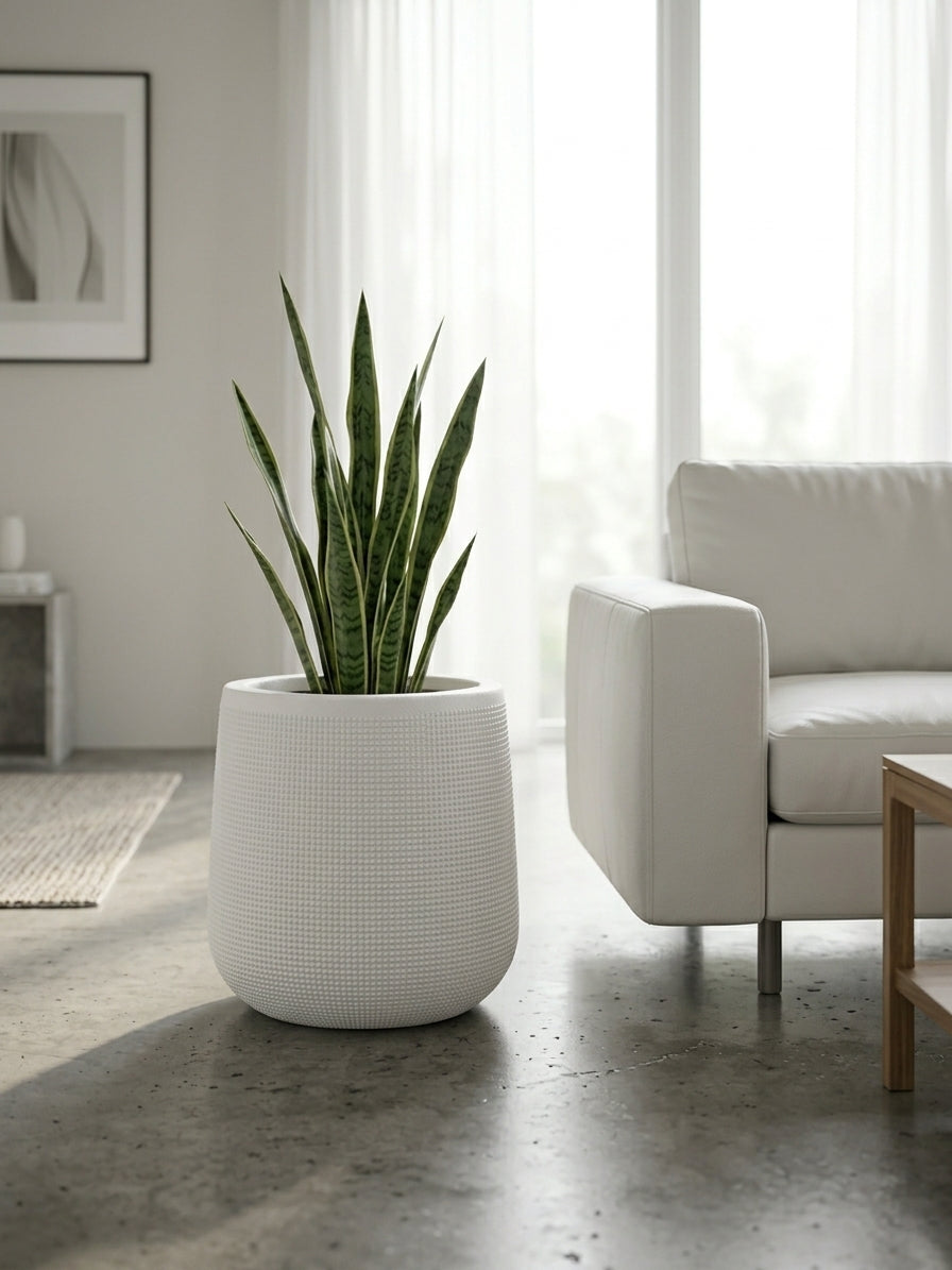 Jumbo Extra Large Fiber Geometric Planter