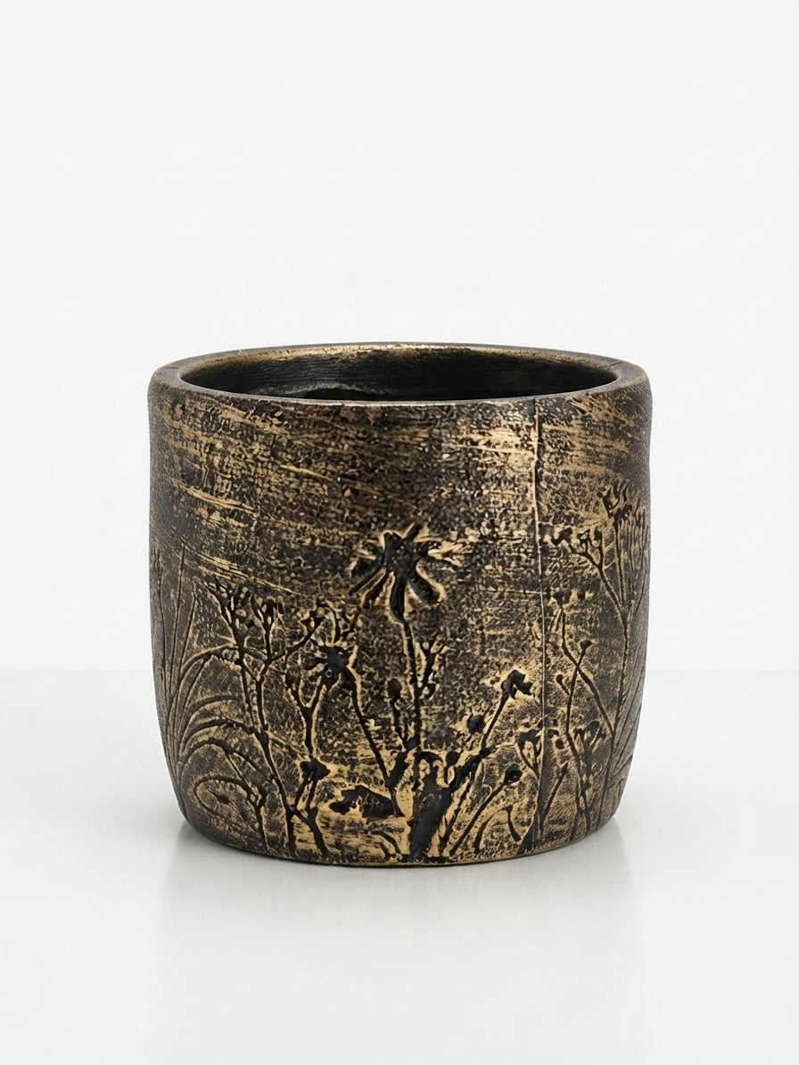 Botanical Texture Premium Fiber Planter (Unbreakable & Light Weight)