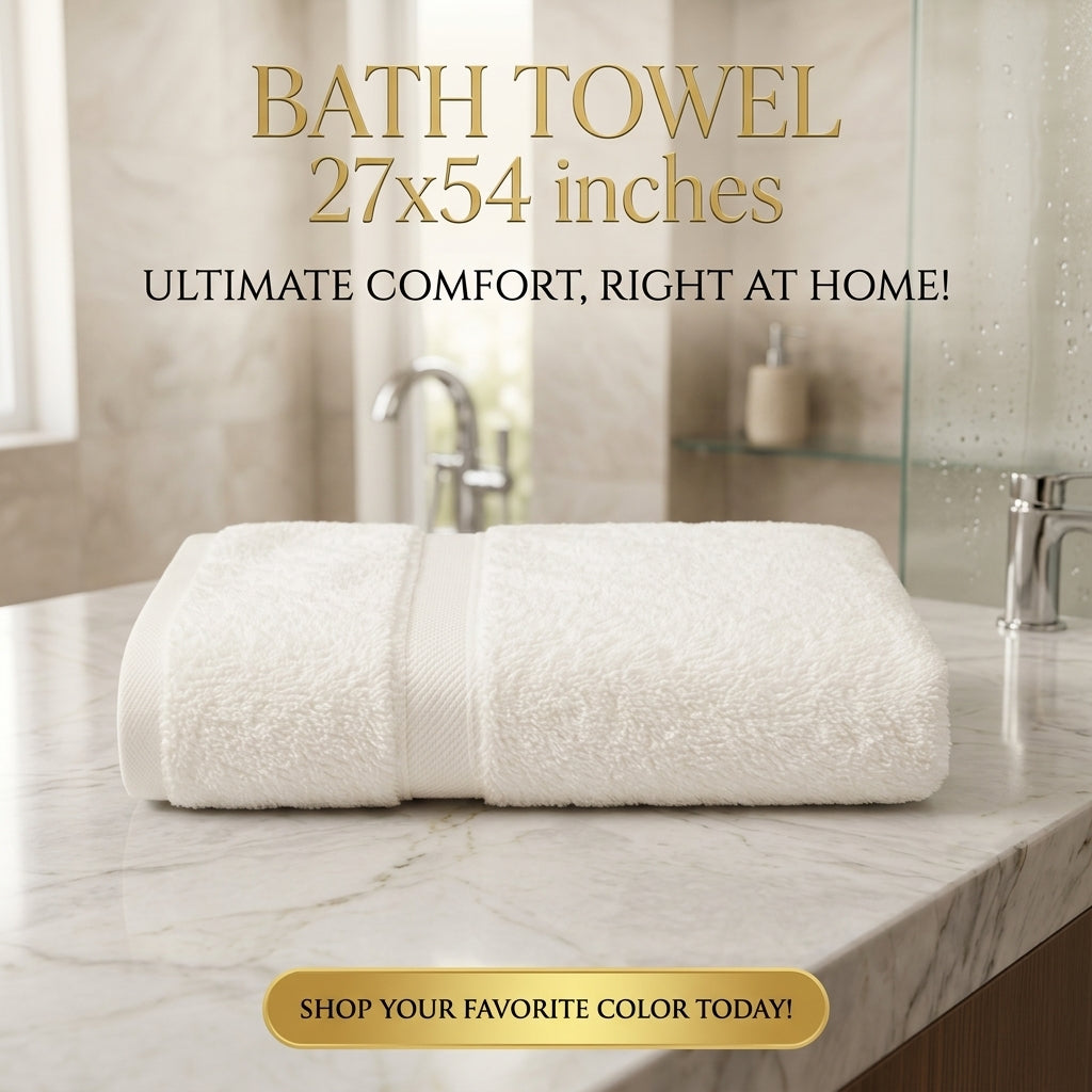 Stock Clearance Bath Towels Sale | Limited Stock White Colour