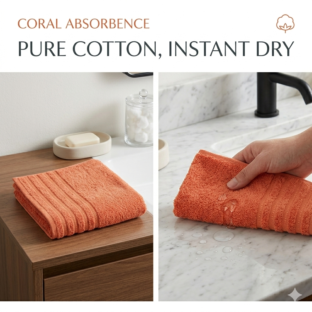 Premium 100% Cotton Bath Towel - Large Size 27x54 Inches - Ultra Absorbent & Soft