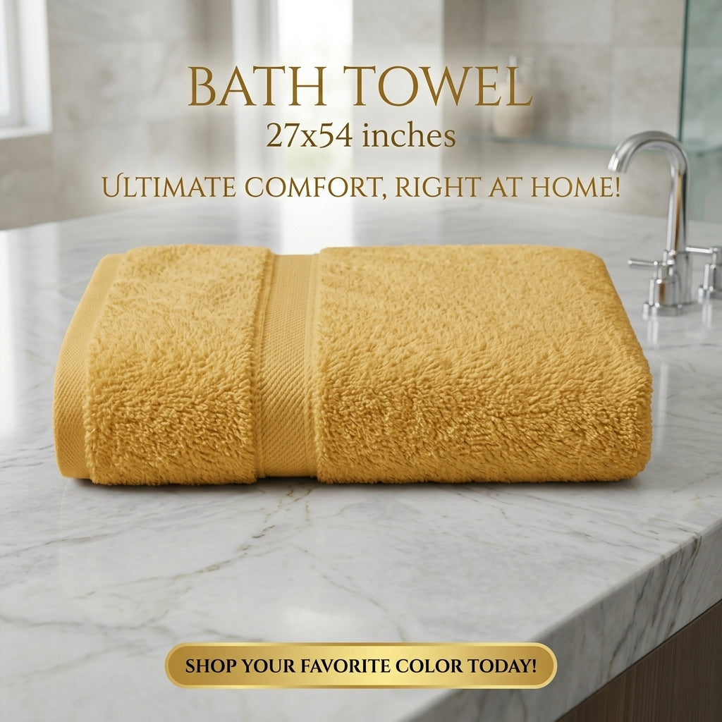Stock Clearance Bath Towels Sale | Limited Stock Mustered Colour