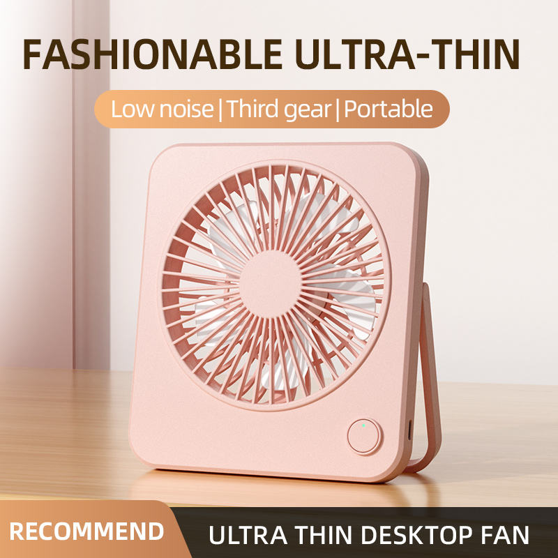 Desk Fan Portable Fan USB Rechargeable Fan 3 Speeds Adjustable 180 degrees Desktop Random colors