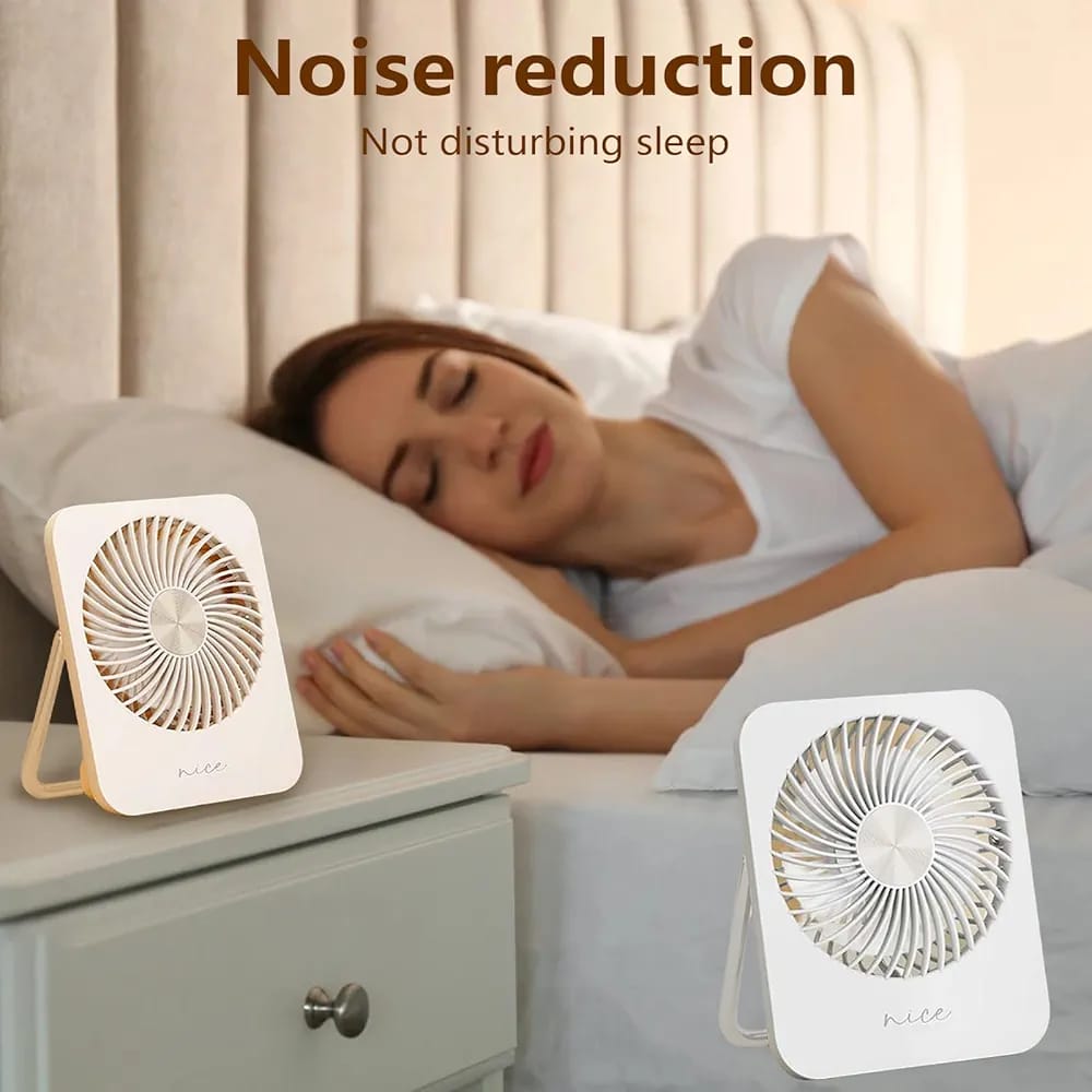 Desk Fan Portable Fan USB Rechargeable Fan 3 Speeds Adjustable 180 degrees Desktop Random colors