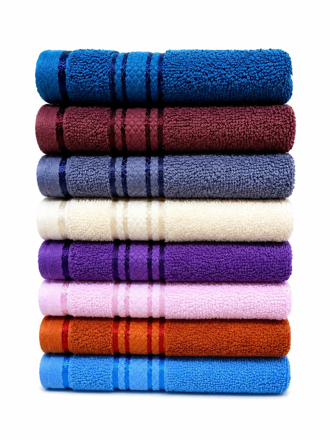 Cotton Washcloths Set - 100% Ring Spun Cotton, Premium Quality Flannel Face Cloths, Highly Absorbent and Soft Feel Fingertip Towels