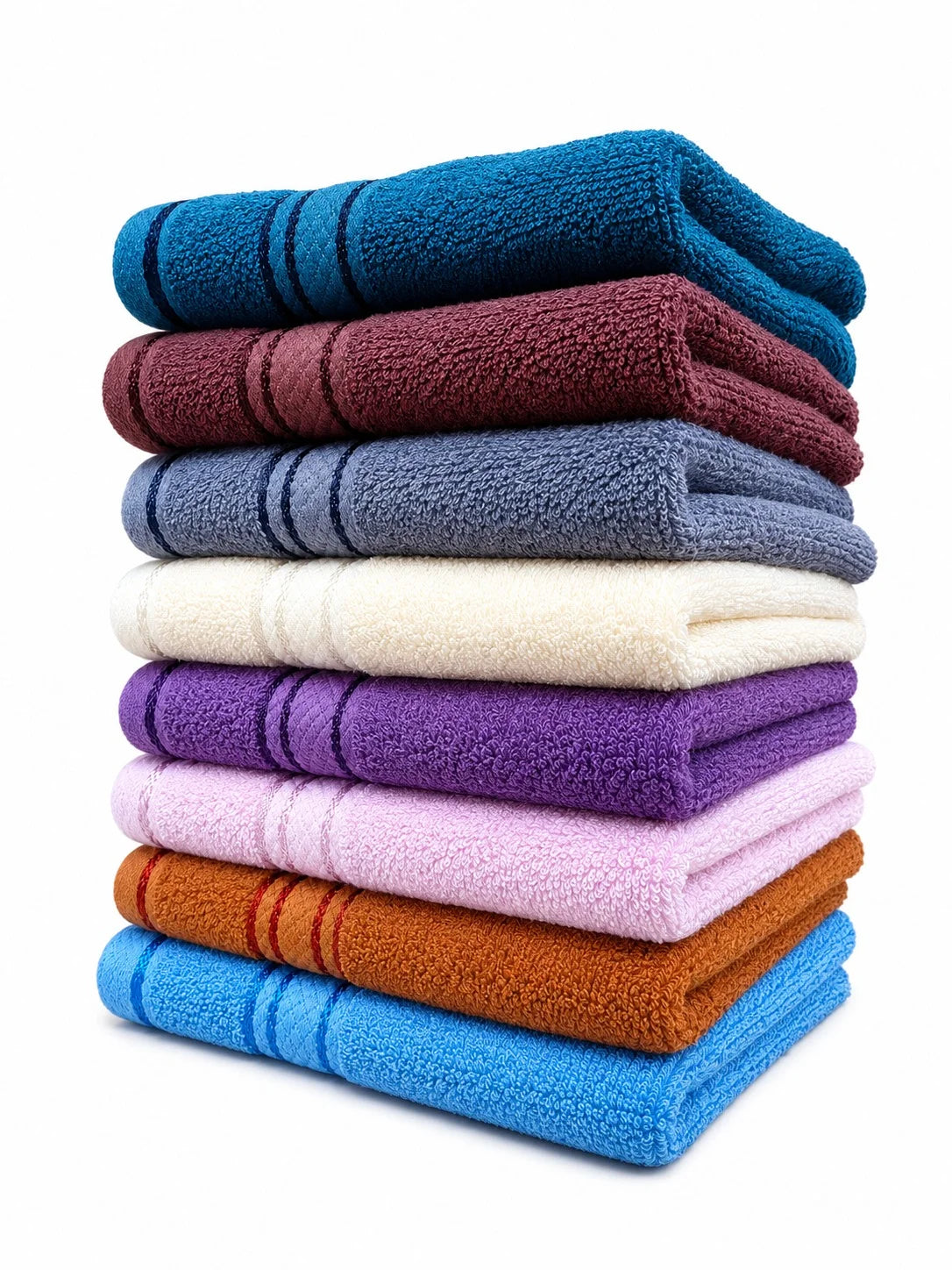 Cotton Washcloths Set - 100% Ring Spun Cotton, Premium Quality Flannel Face Cloths, Highly Absorbent and Soft Feel Fingertip Towels