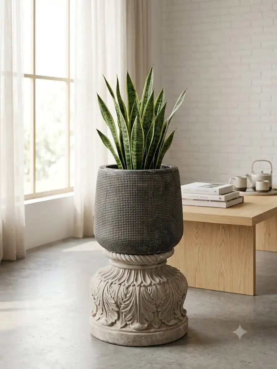 Jumbo Extra Large Fiber Geometric Planter