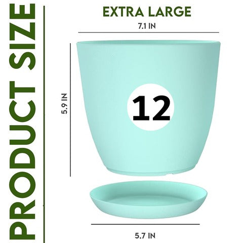 Extra Large Plant Pots, Drainage, Perfect for Indoor Planters - 12 Colours Available