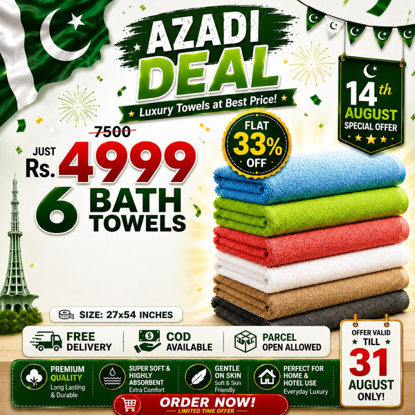 “Rozana Istemaal Ke Liye Perfect Soft Towels  (27x54 inches)