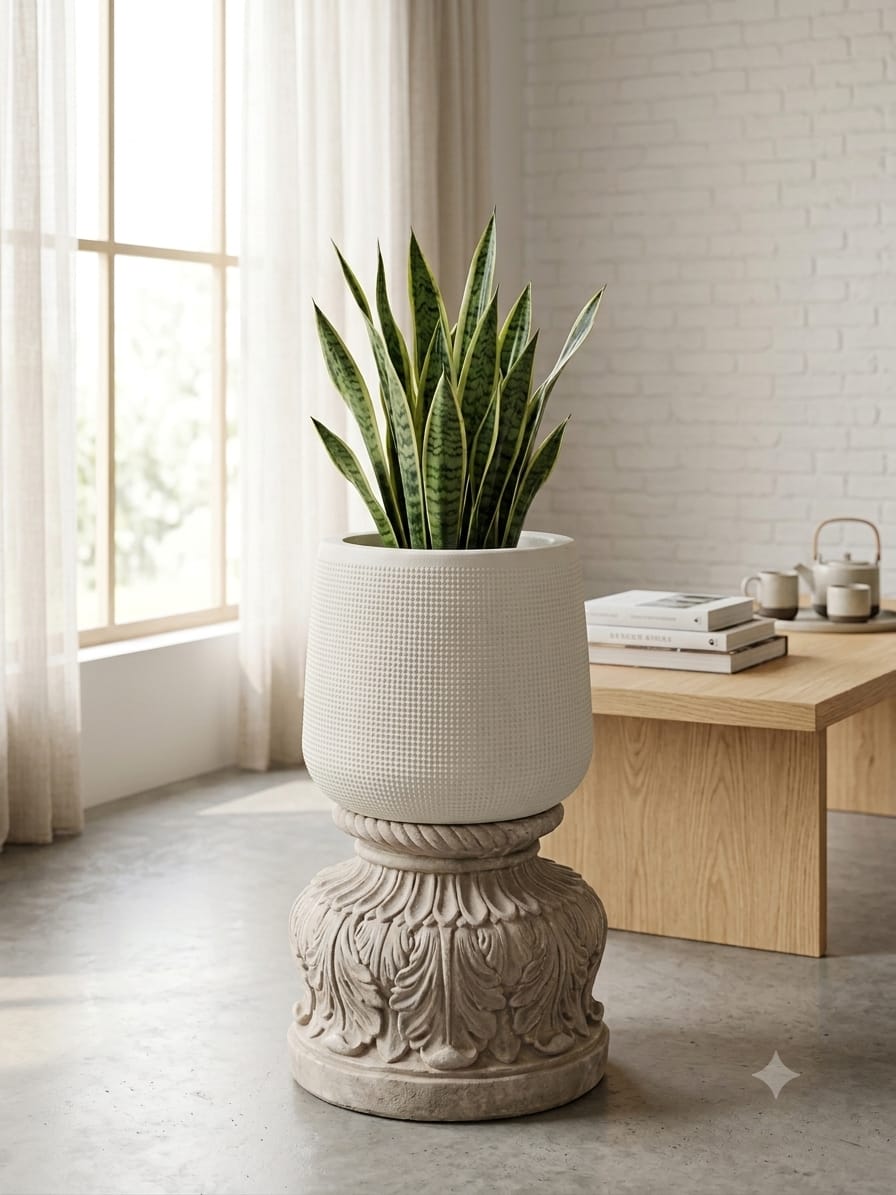 Jumbo Extra Large Fiber Geometric Planter