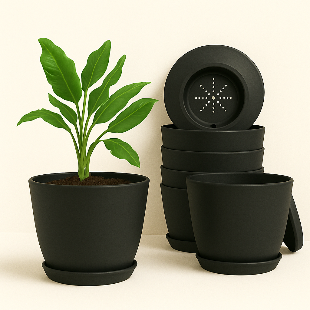 Extra Large Plant Pots for Indoor/Outdoor Use with Drainage. Available in Multi-Packs and Seven Vibrant Colors