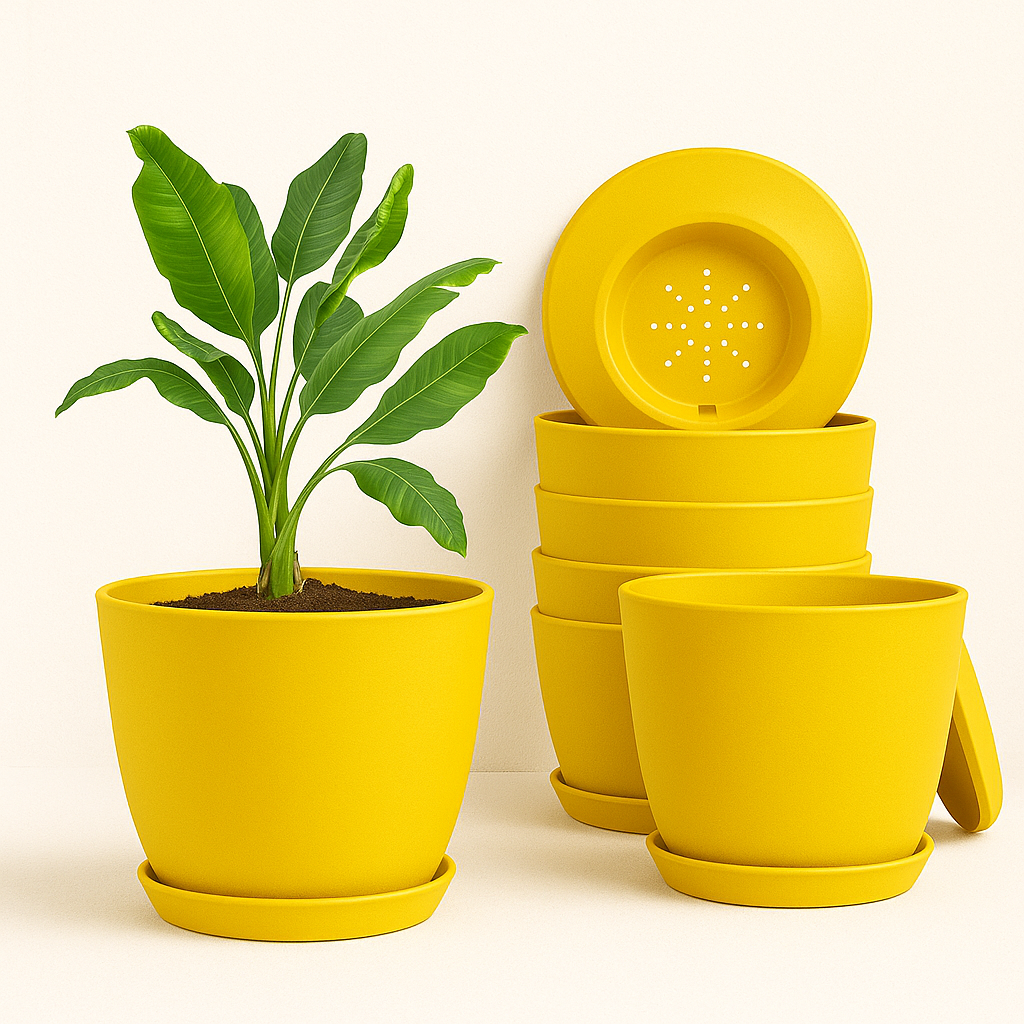 Extra Large Plant Pots for Indoor/Outdoor Use with Drainage. Available in Multi-Packs and Seven Vibrant Colors