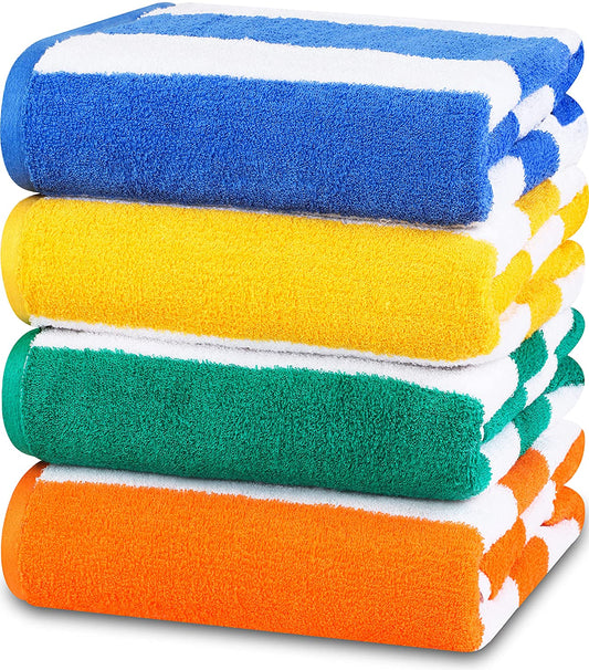 Cabana Stripe Beach & Pool Towels (30 X 60 Inches / MultiColor)