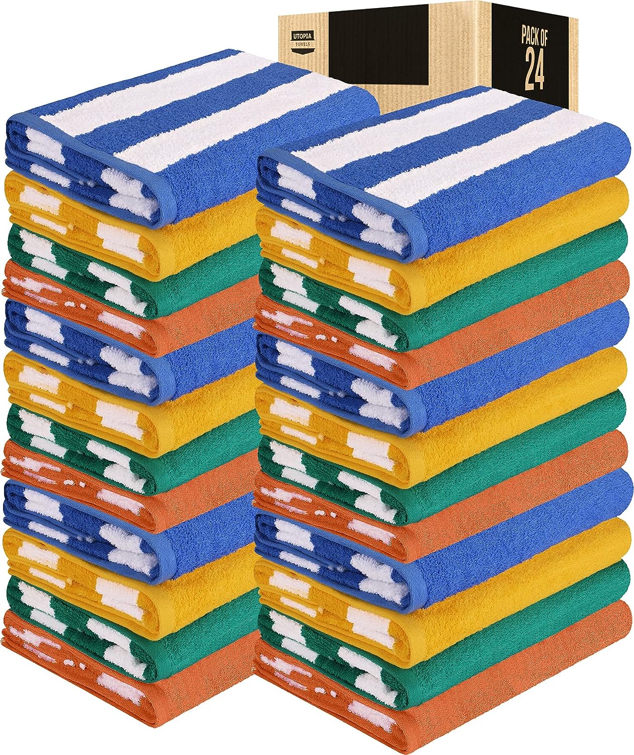 Cabana Stripe Beach & Pool Towels (30 X 60 Inches / MultiColor)