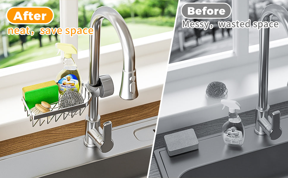 Sink Caddy Organizer Stainless Steel