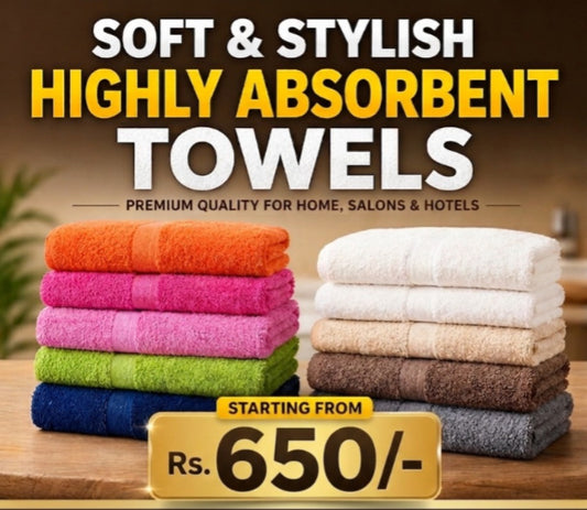 Soft & Stylish Highly Absorbent bath Towels